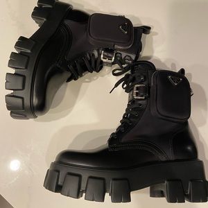 PRADA Monolith combat boots